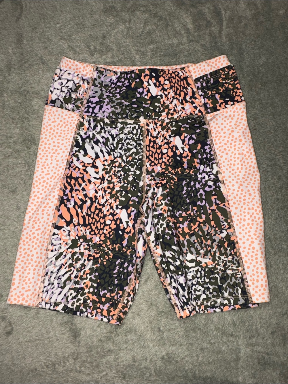 Printed Women’s High-Waist Bike Shorts - Nannette Lepore size Large